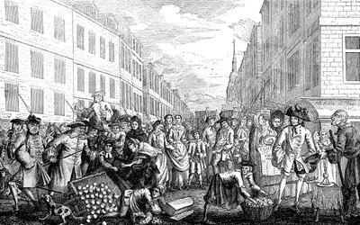 Christmas Gambols, Boxing Day, 1747 by Unbekannt