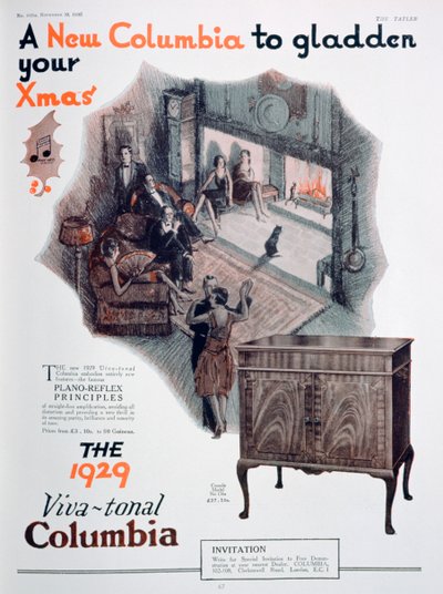 Christmas advert for Columbia gramophones by Unbekannt