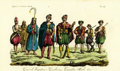 Costumes of Berber soldiers, Tunis by Unbekannt