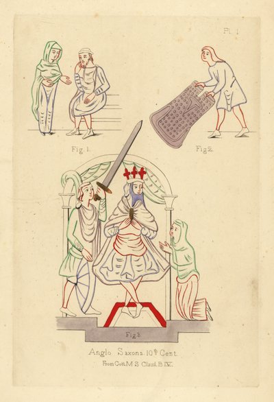 Costumes of the Anglo-Saxons by Unbekannt
