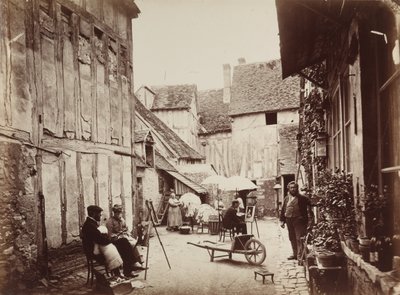 Courtyard with Painters by Unbekannt