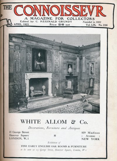 Cover of The Connoisseur, April 1921 by Unbekannt