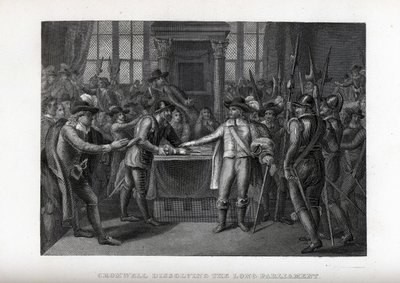 Cromwell dissolving the Long Parliament, 1882 by Unbekannt