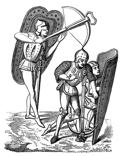 Crossbowman Protected by Shield Bearers by Unbekannt