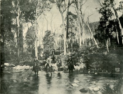 Crossing the River, Near Buffalo Falls, 1901 by Unbekannt