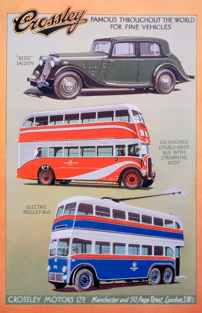 Crossley Motors Advert, 1937 by Unbekannt