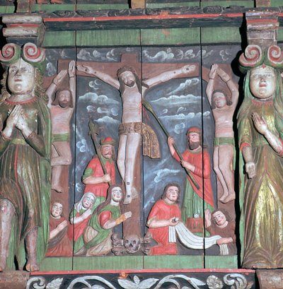Crucifixion Scene from an Altar-Piece, 17th Century by Unbekannt