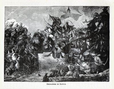 Crusaders in Battle by Unbekannt