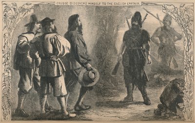 Crusoe Discovers Himself To The English Captain, c1870 by Unbekannt