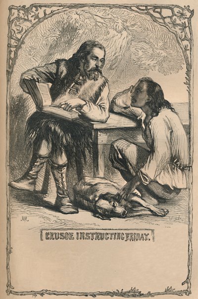 Crusoe Instructing Friday by Unbekannt