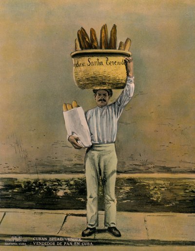 Cuban Bread Vendor by Unbekannt