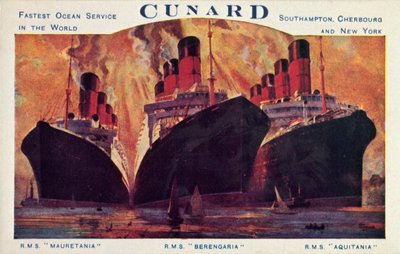 Cunard Ocean Liners, 1920s by Unbekannt