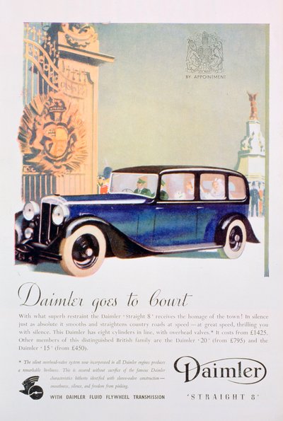 Daimler Straight 8 car advert by Unbekannt