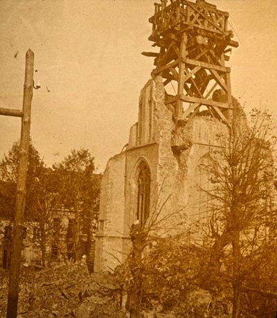 Damaged church by Unbekannt