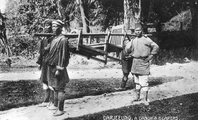 Dandy and Bearers, Darjeeling, India, Early 20th Century by Unbekannt