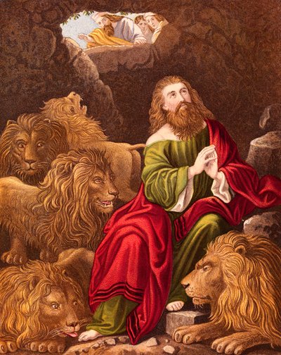 Daniel in the Lions Den by Unbekannt