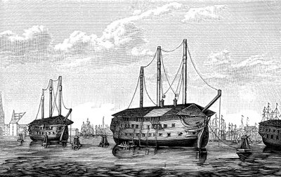 Danish Prison-Ships Dronning Maria and Waldemar, Copenhagen, 1848-1849 by Unbekannt