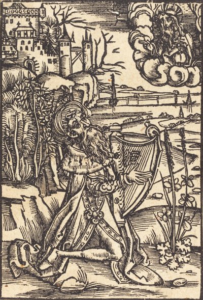 David Playing the Harp, c. 1500 by Unbekannt