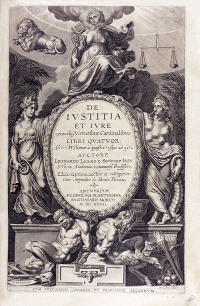 De iustitia et iure by Leonardus Lessius by Unbekannt