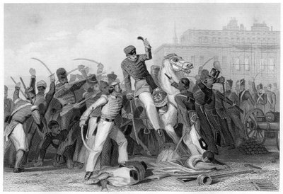 Death of Colonel Finnis at Meerut, 1857 by Unbekannt