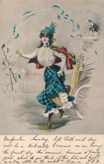 Decorative Female Golfer by Unbekannt