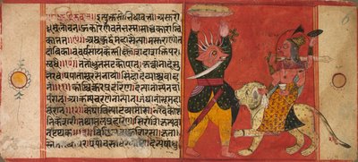Devi Attacking a Demon by Unbekannt