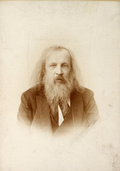Dmitri Mendeleev, Russian chemist, c1890-c1907 by Unbekannt