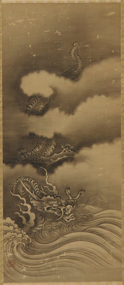 Dragon and waves by Unbekannt
