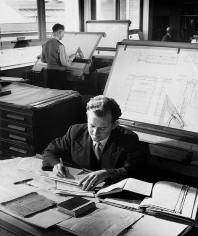 Draughtsmen at Their Boards, Ransomes and Rapier, Ipswich by Unbekannt