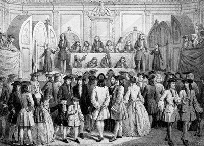 Drawing a lottery in the Guildhall, 1739 by Unbekannt