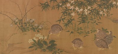 Ducks, Flowers, and Quail, Ming Dynasty, 1368-1644 by Unbekannt