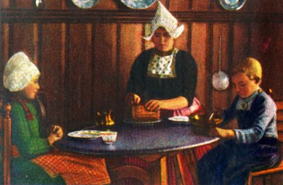 Dutch People in Traditional Dress by Unbekannt