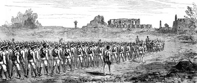 Egyptian troops at Karnak, Egypt by Unbekannt