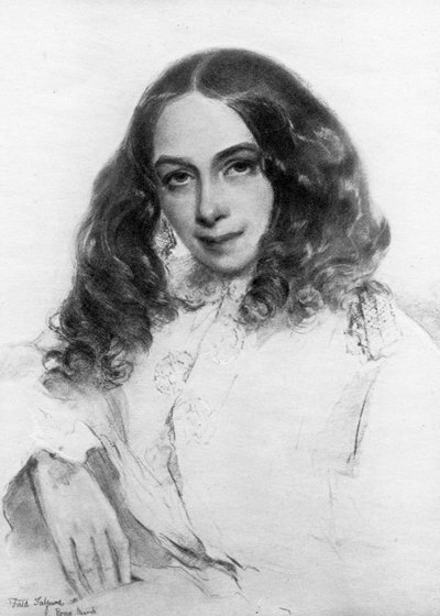 Elizabeth Barrett Browning, British poet by Unbekannt