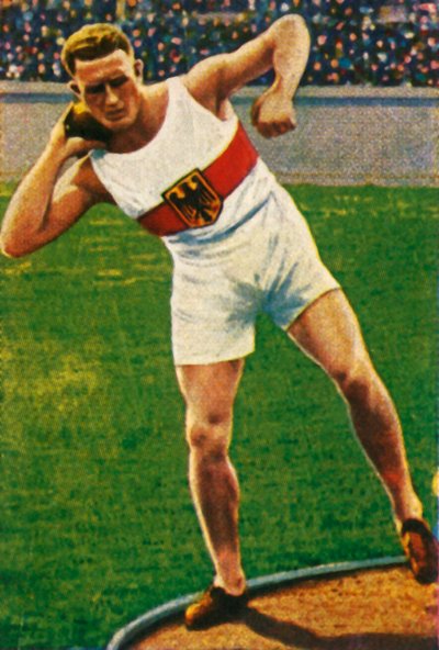 Emil Hirschfeld of Germany Putting the Shot, 1928 by Unbekannt