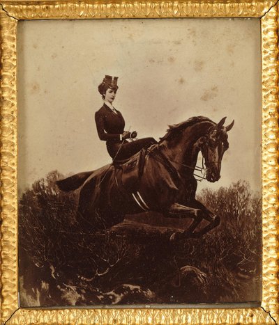 Empress Elisabeth on horseback by Unbekannt