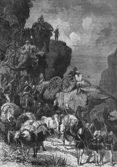 English Army on the March in Abyssinia by Unbekannt