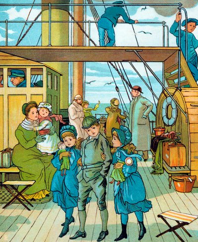 English Family Travelling to France by Unbekannt