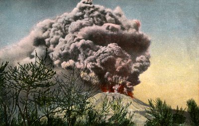 Eruption of Vesuvius, Italy by Unbekannt