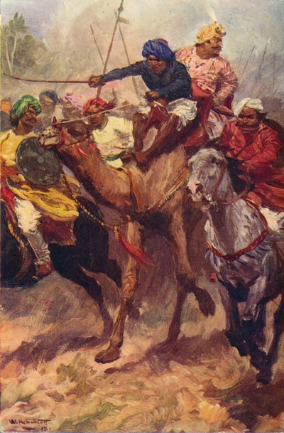 Escape of Suraja Dowla from Plassey by Unbekannt