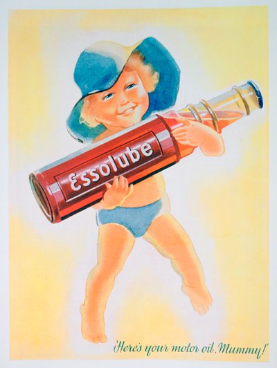 Essolube motor oil advert by Unbekannt