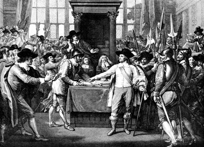 Expulsion of Members by Cromwell, 1653, 18th century by Unbekannt