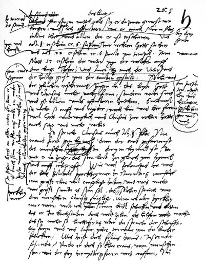 Facsimile of Martin Luther