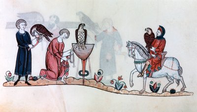 Falconers with Their Birds by Unbekannt