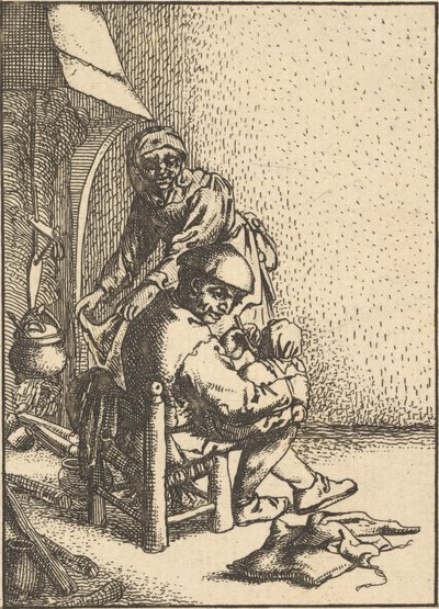 Father Feeding His Child, 1610-85 by Unbekannt