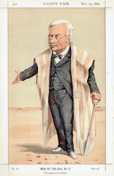 Ferdinand de Lesseps, French diplomat and entrepreneur, 1869 by Unbekannt
