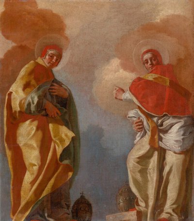 Figural Scene (Two Popes) by Unbekannt