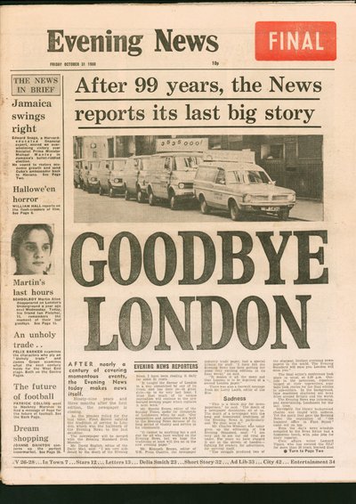 Final edition of the Evening News newspaper by Unbekannt