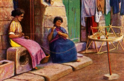 Fisherwomen Winding Yarn for Nets, Malta by Unbekannt