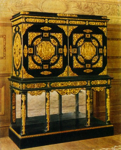 Flemish Cabinet of Ebony with Gilt Mounts by Unbekannt